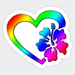 Hawaii heart Sticker